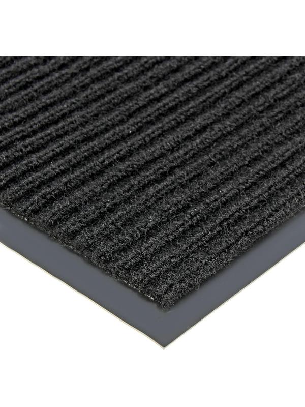 Коврик придверный влаговпитывающий, ребристый, «Стандарт», 80×120 см, цвет чёрный