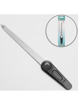 Пилка металлическая для ногтей, 16,5 см, на блистере, цвет чёрный, F-7-3