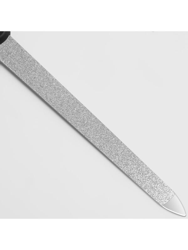 Пилка металлическая для ногтей, 16,5 см, на блистере, цвет чёрный, F-7-3