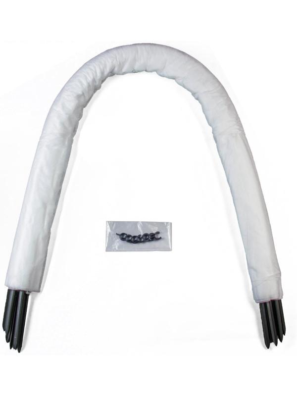 Парник прошитый, длина 4 м, 5 дуг из пластика, дуга L = 2 м, d = 20 мм, спанбонд 35 г/м², Reifenhäuser, «Ленивый»