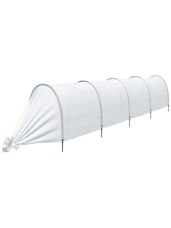 Парник прошитый, длина 4 м, 5 дуг из пластика, дуга L = 2 м, d = 20 мм, спанбонд 35 г/м², Reifenhäuser, «Ленивый»
