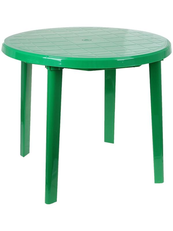 Стол круглый, размер 90 х 90 х 75 см, цвет зелёный