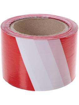 Лента оградительная,эконом, красно-белая,ширина 7,5 см, 100 м