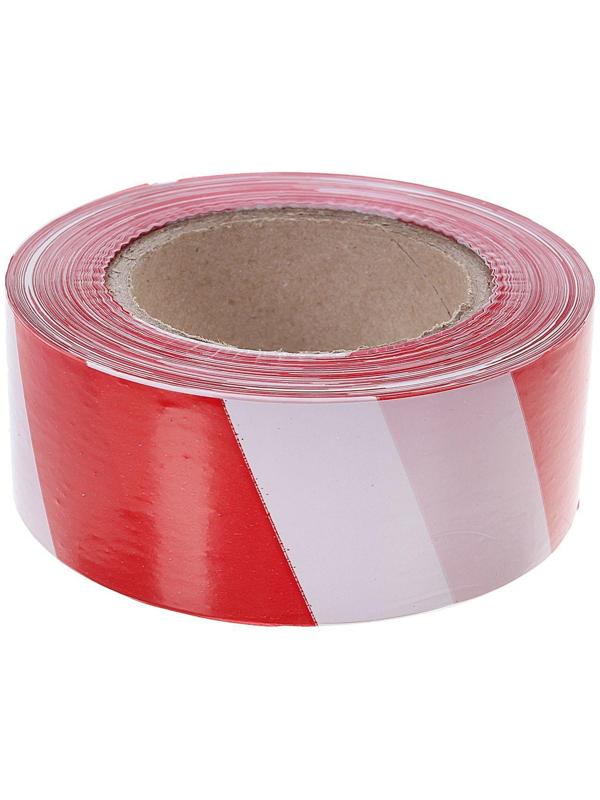 Лента оградительная, эконом, красно-белая, ширина 5 см, 200 м