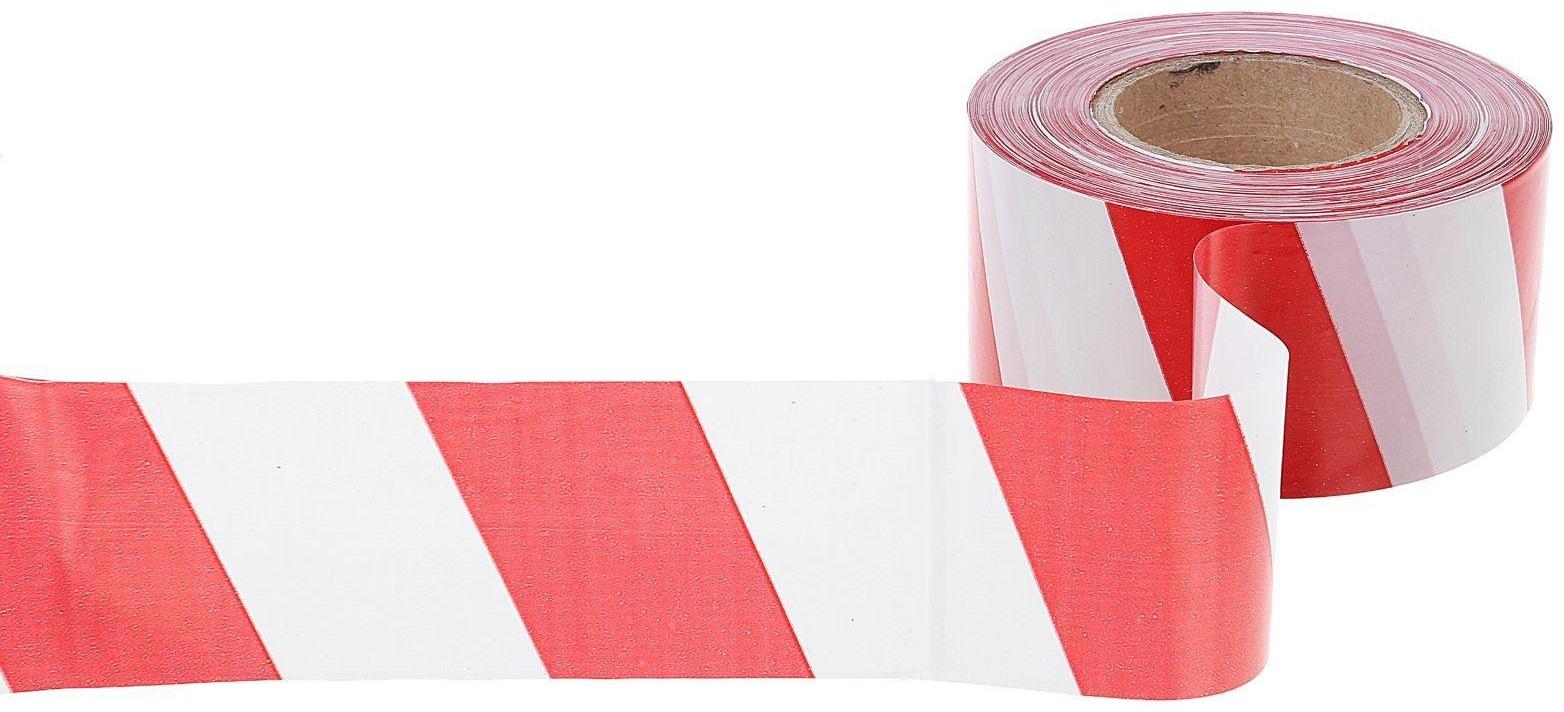 Лента оградительная, красно-белая, ширина 7,5 см, 250 м