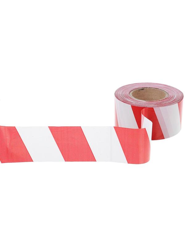 Лента оградительная, красно-белая, ширина 7,5 см, 250 м