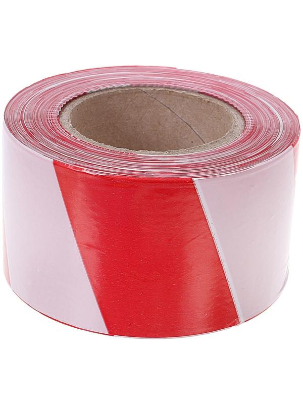 Лента оградительная, красно-белая,ширина 7,5 см, 250 м