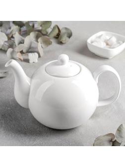 Чайник фарфоровый заварочный Olivia «Классика», 1,1 л, цвет белый