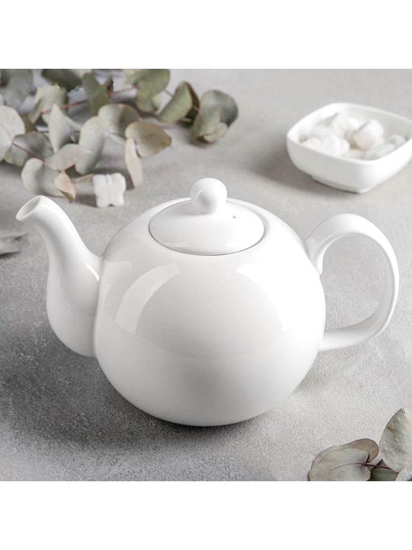 Чайник фарфоровый заварочный Olivia «Классика», 1,1 л, цвет белый