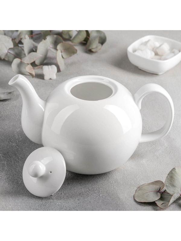 Чайник фарфоровый заварочный Olivia «Классика», 1,1 л, цвет белый