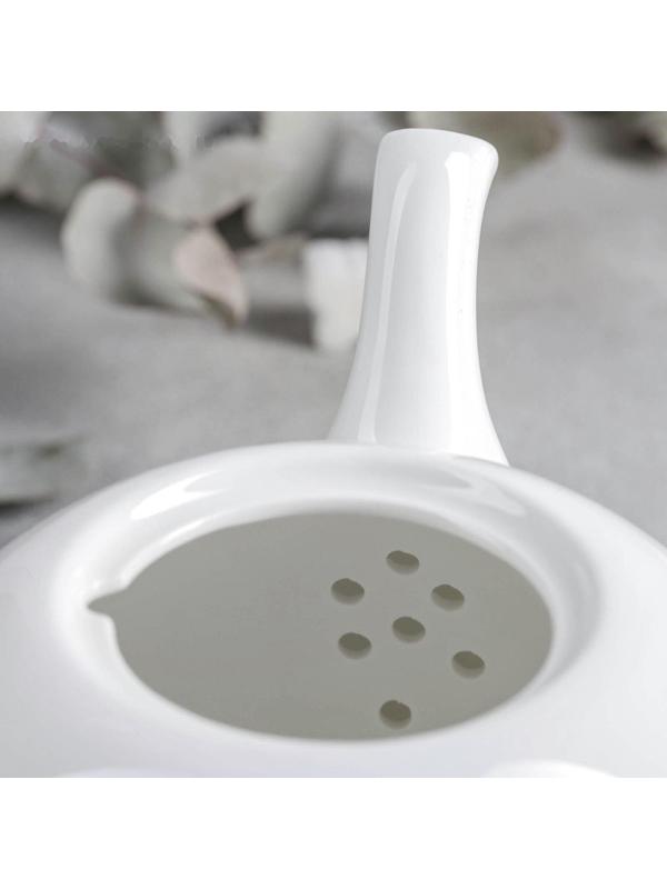 Чайник фарфоровый заварочный Olivia «Классика», 1,1 л, цвет белый