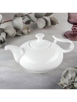 Чайник фарфоровый заварочный, 800 мл, цвет белый