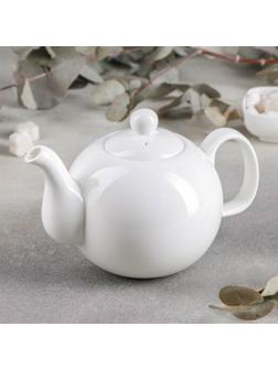 Чайник фарфоровый заварочный Olivia «Классика», 800 мл, цвет белый