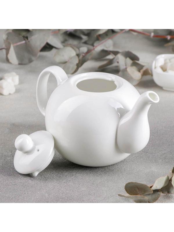 Чайник фарфоровый заварочный Olivia «Классика», 800 мл, цвет белый