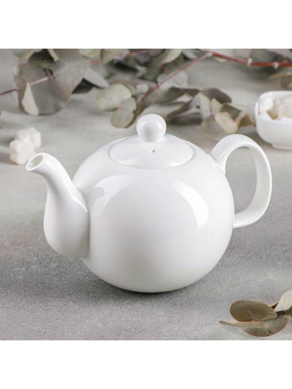 Чайник фарфоровый заварочный Olivia «Классика», 800 мл, цвет белый