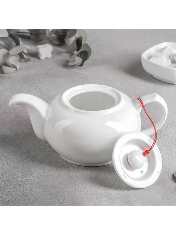 Чайник фарфоровый заварочный, 500 мл, цвет белый