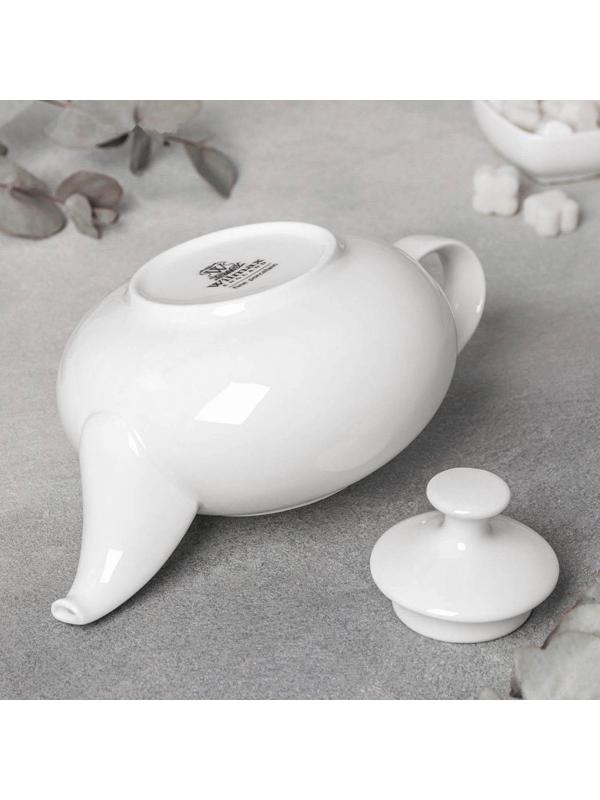 Чайник фарфоровый заварочный «Изящество», 1,15 л, цвет белый