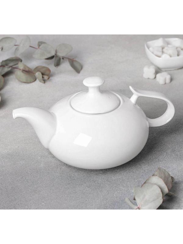 Чайник фарфоровый заварочный «Изящество», 1,15 л, цвет белый