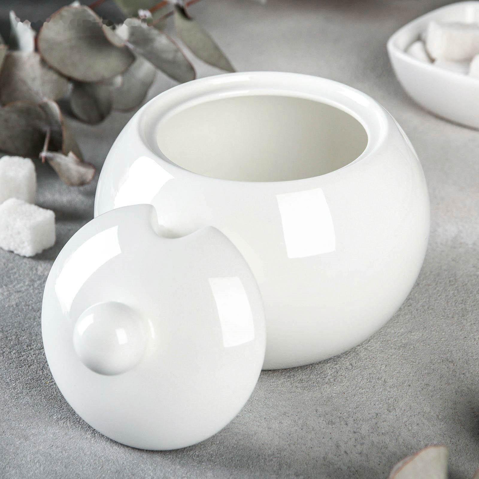 Сахарница фарфоровая Olivia, 540 мл, с крышкой