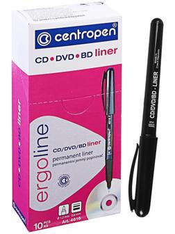Mаркер для CD/DVD 1,2 мм Centropen 4616, линия 0,6 мм, цвет чёрный