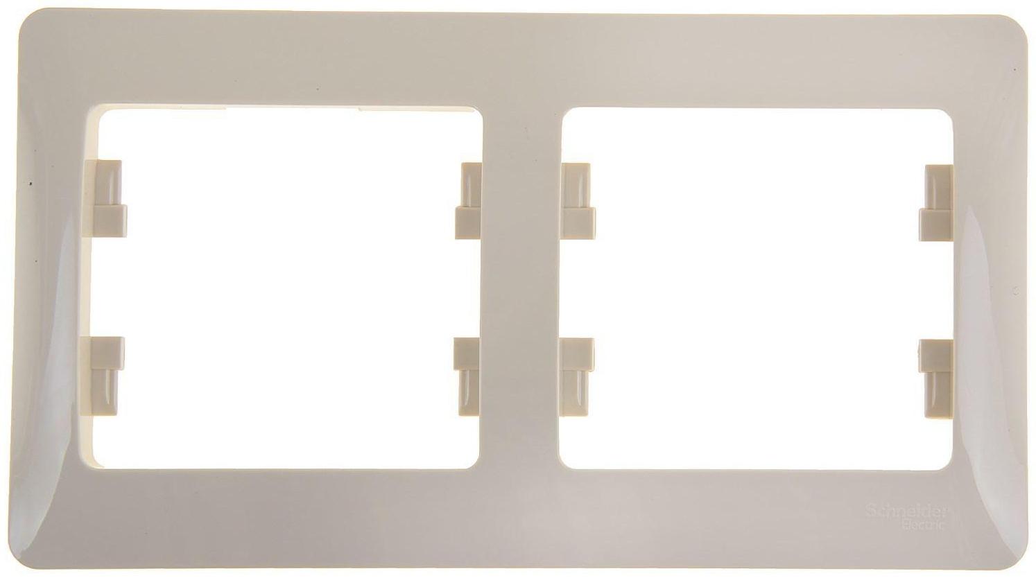 Рамка SE Glossa, 2 поста, бежевая, GSL000202