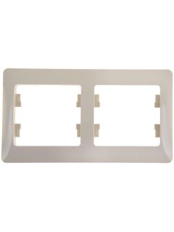 Рамка SE Glossa, 2 поста, бежевая, GSL000202