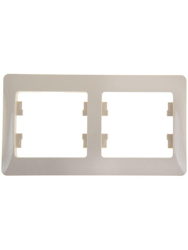 Рамка SE Glossa, 2 поста, бежевая, GSL000202