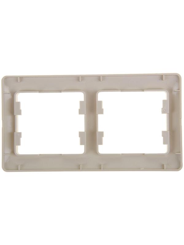 Рамка SE Glossa, 2 поста, бежевая, GSL000202