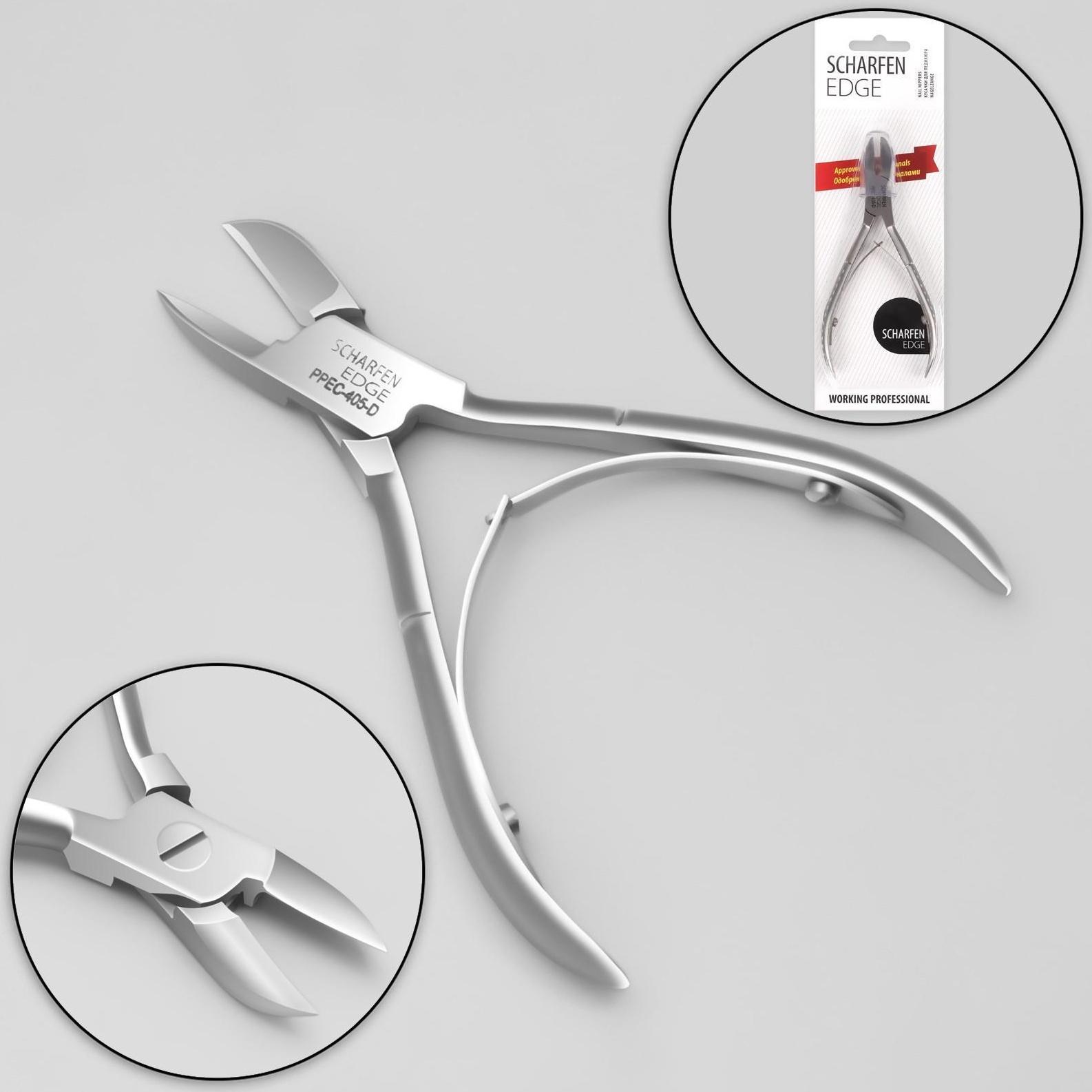 Кусачки педикюрные, двойная пружина, 12 см, длина лезвия - 16 мм, цвет матовый серебристый, PPEC-405-D-BJ