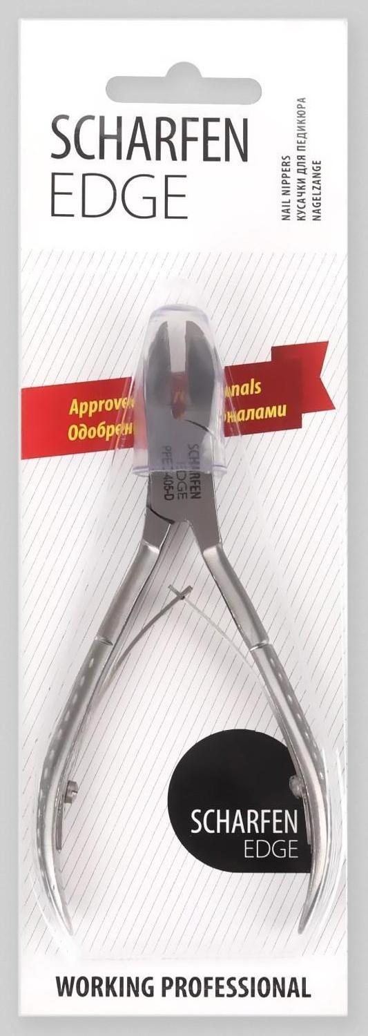 Кусачки педикюрные, двойная пружина, 12 см, длина лезвия - 16 мм, цвет матовый серебристый, PPEC-405-D-BJ