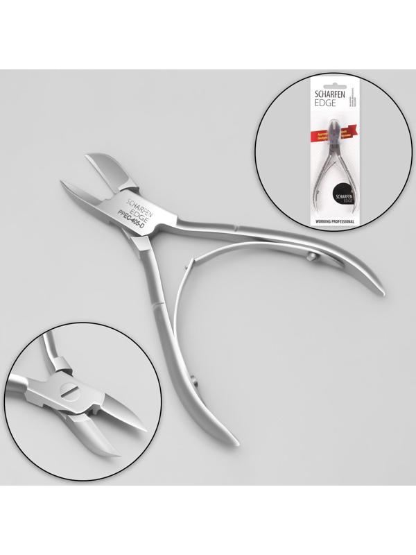 Кусачки педикюрные, двойная пружина, 12 см, длина лезвия - 16 мм, цвет матовый серебристый, PPEC-405-D-BJ