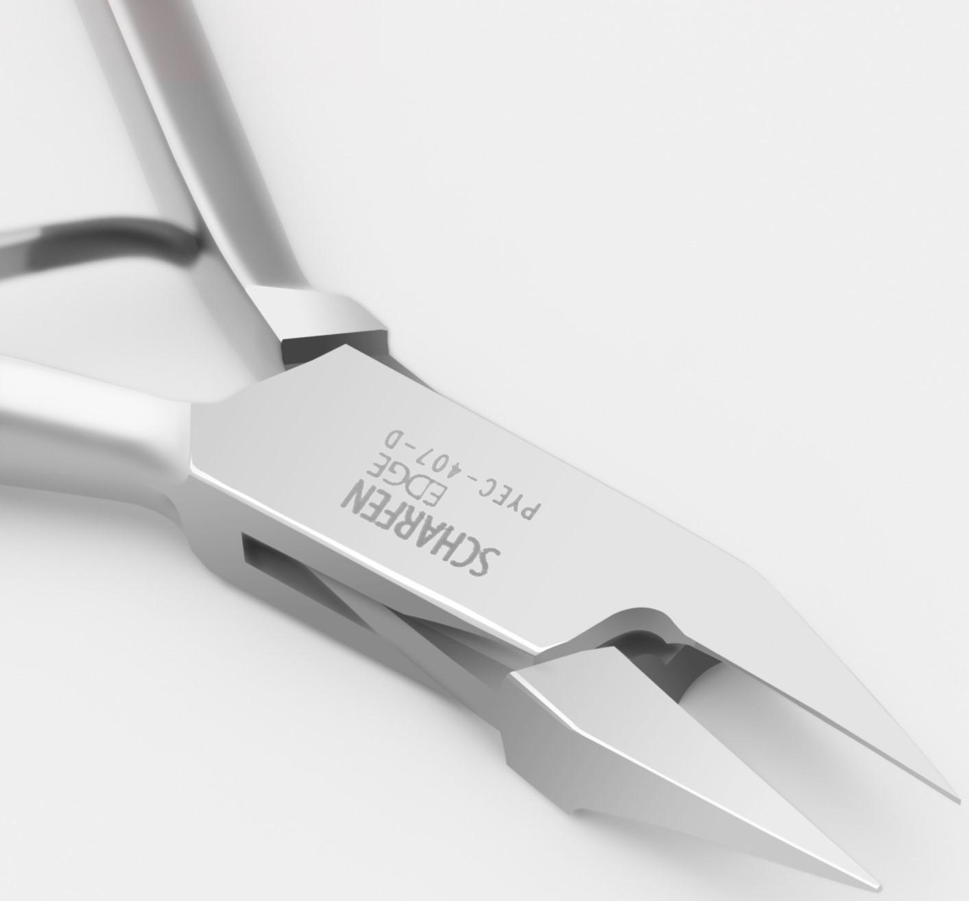 Кусачки педикюрные, 10 см, длина лезвия - 14 мм, на блистере, цвет матовый серебристый, PYEC-407-D-BJ