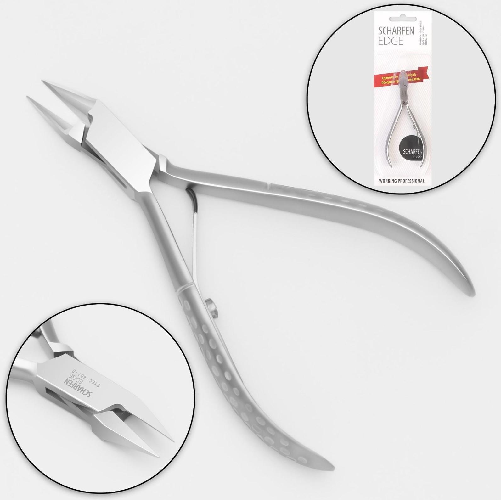 Кусачки педикюрные, 10 см, длина лезвия - 14 мм, на блистере, цвет матовый серебристый, PYEC-407-D-BJ