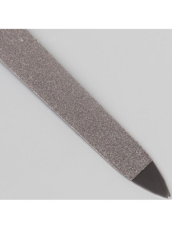 Пилка металлическая для ногтей, 15,2 см, в чехле, цвет чёрный, PF-927