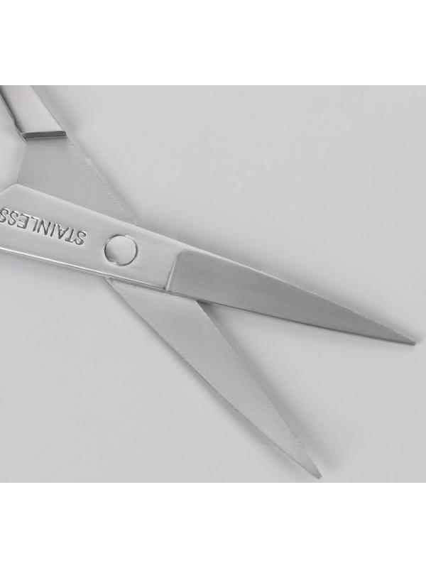 Ножницы маникюрные, прямые, узкие, 9 см, цвет серебристый