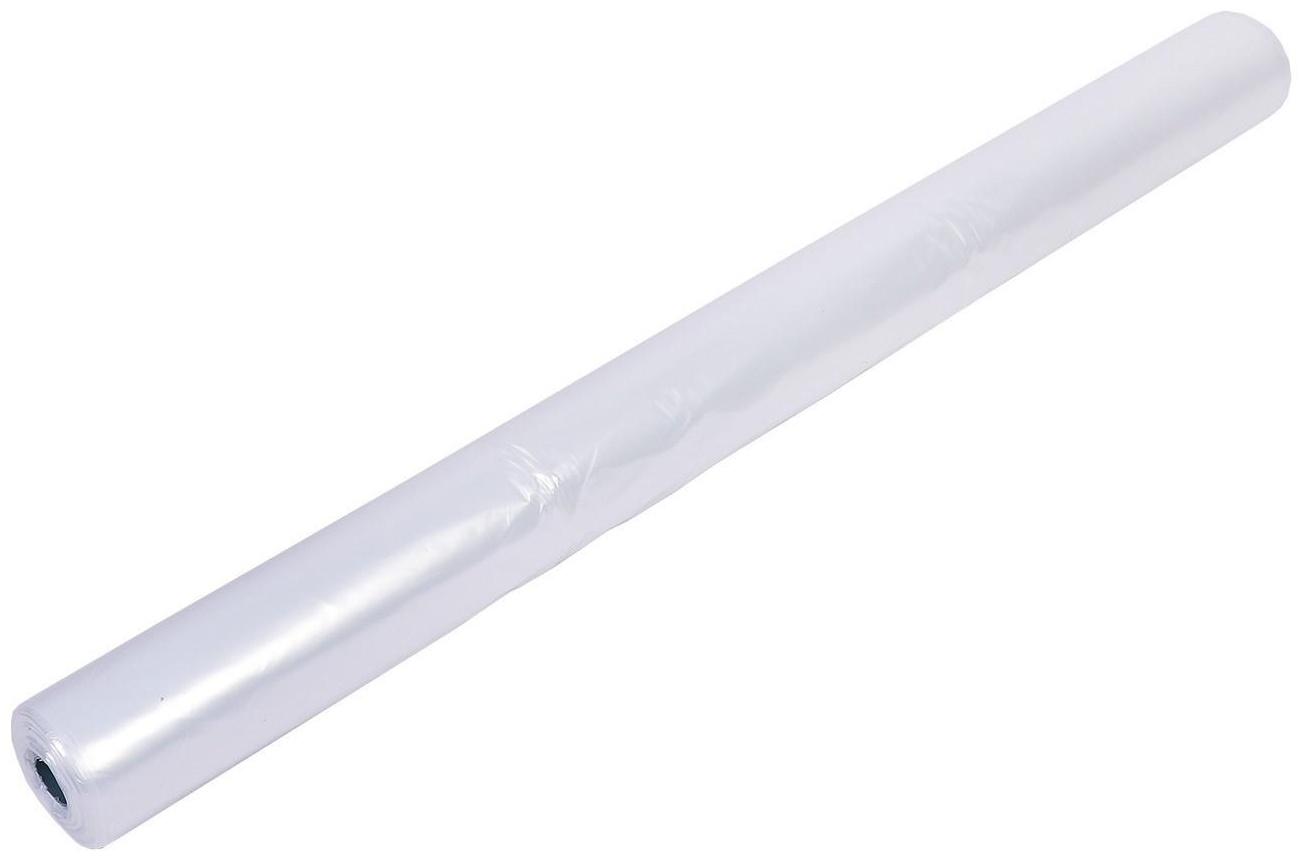 Плёнка полиэтиленовая, толщина 60 мкм, 3 × 100 м, рукав (1,5 м × 2), прозрачная, 1 сорт, Эконом 50 %