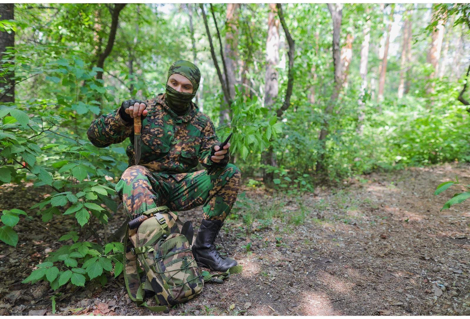 Нож охотничий Мастер К, лезвие 12,5 см, в чехле, деревянная рукоять с пробковой вставкой