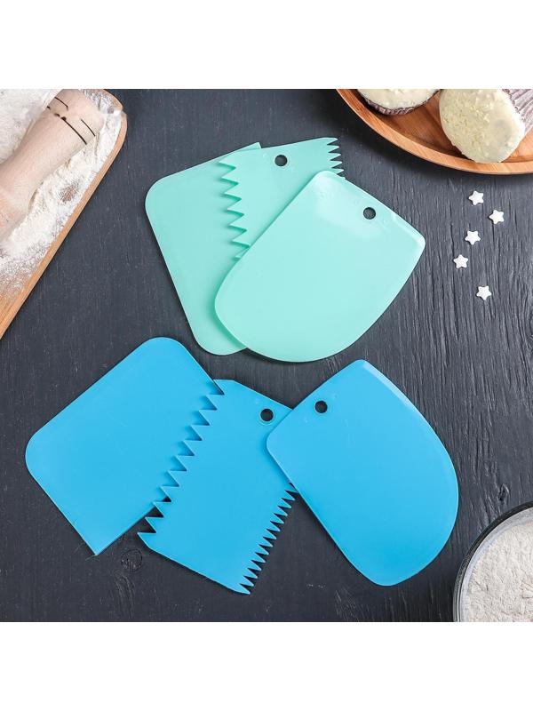 Набор шпателей кондитерских, 12×8 см, 11×7,5 см, 8,8×12,2 см, 3 предмета, цвет МИКС