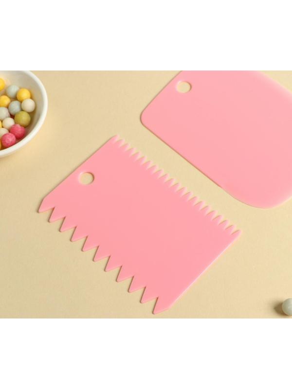 Набор шпателей кондитерских, 12×8 см, 11×7,5 см, 8,8×12,2 см, 3 предмета, цвет МИКС