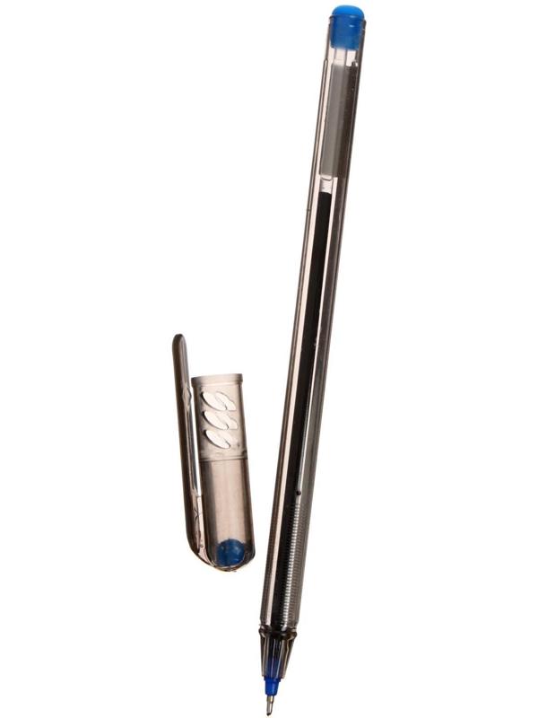 Ручка шариковая MY-TECH, 0.7 мм, стержень синий, корпус прозрачный, игольчатый пишущий узел