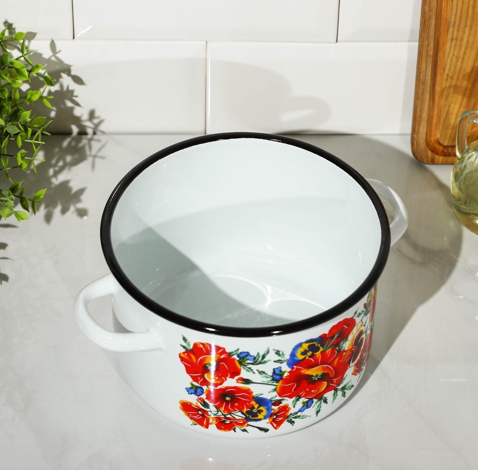 Кастрюля «Маки Мечта», 2,9 л, индукция, цвет белый