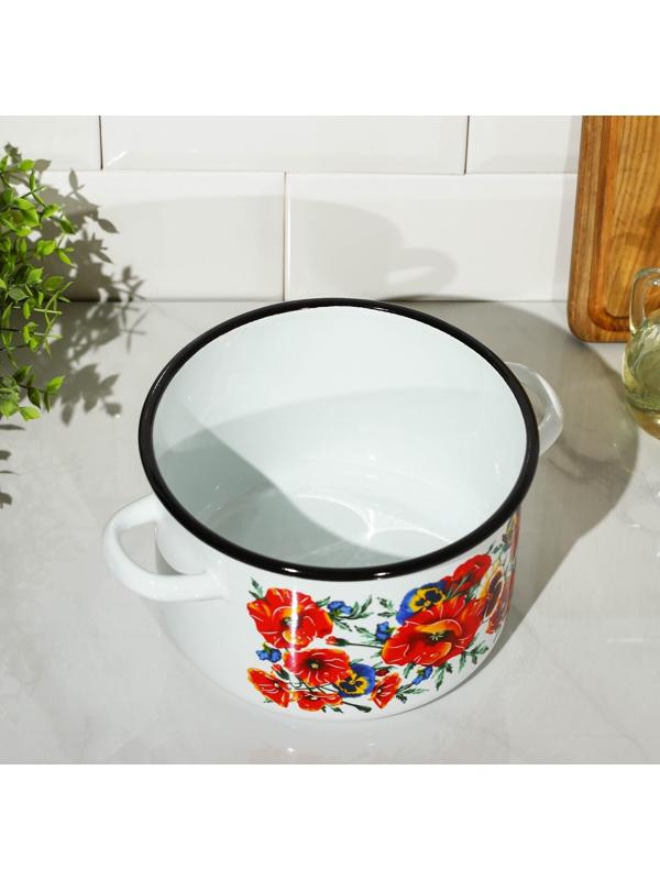 Кастрюля «Маки Мечта», 2,9 л, индукция, цвет белый