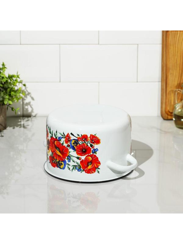 Кастрюля «Маки Мечта», 2,9 л, индукция, цвет белый