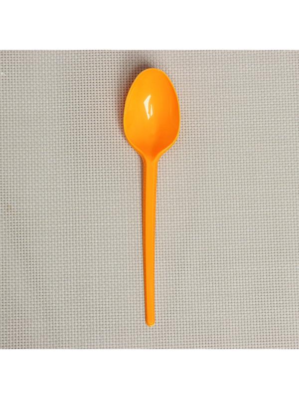 Набор одноразовых столовых ложек, 16,5 см, 12 шт, цвет жёлтый
