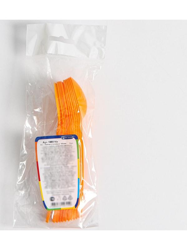 Набор одноразовых столовых ложек, 16,5 см, 12 шт, цвет жёлтый