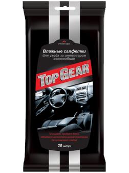 Влажные салфетки Top Gear, для салона автомобиля, 30 шт.