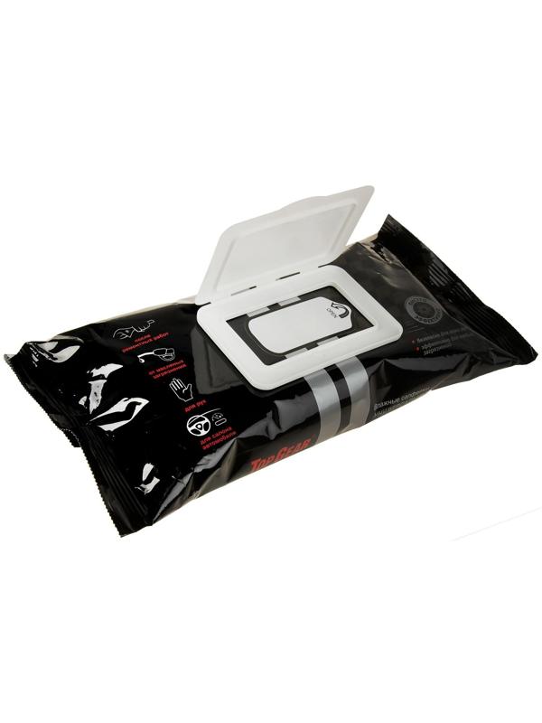 Влажные салфетки Top Gear, универсальные с клапаном, 45 шт.