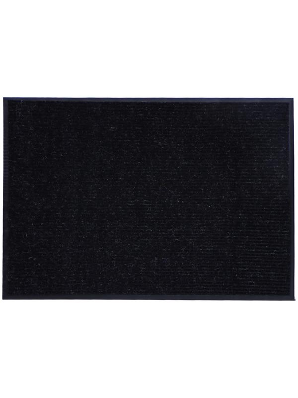 Коврик придверный влаговпитывающий, ребристый, «Стандарт», 90×120 см, цвет чёрный