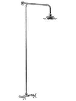Штанга со смесителем Accoona А8176, двухрычажная, с тропическим душем, хром