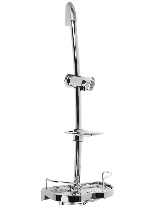 Душевая стойка Accoona А407, с пластиковой мыльницей и полочкой, хром 13566